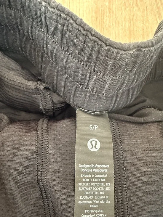 Lululemon Black Jersey Shorts Cotton Feel 5’ - Picture 2 of 5